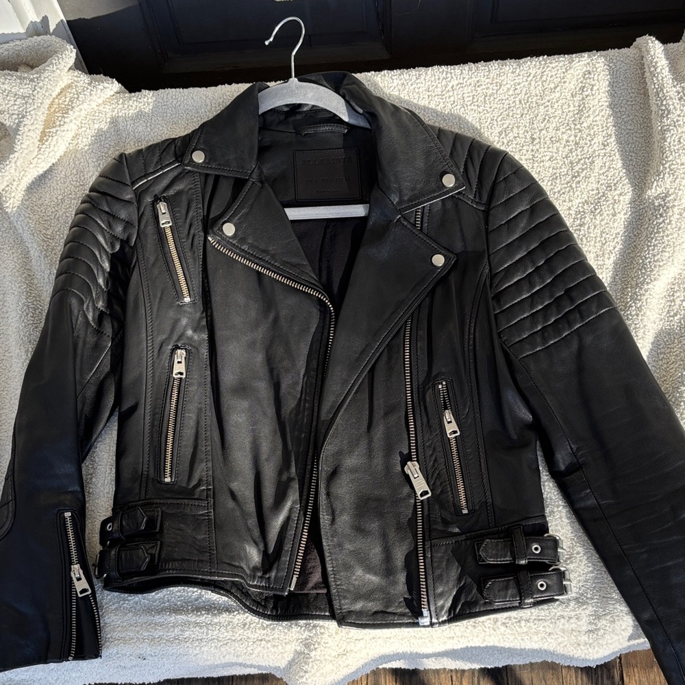 All Saints Black Leather Jacket